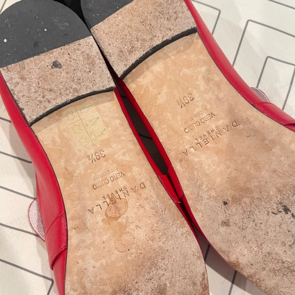 Daniella Shevel Red Leather Loafers - Picture 10 of 15